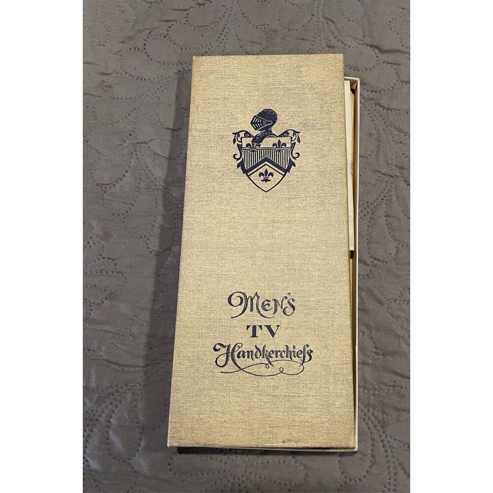 New Old Stock Vintage Men’s TV Handkerchiefs  Monogrammed F 3